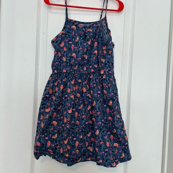 Old Navy Blue and Pink Floral Girl Dress - Picture 4 of 5